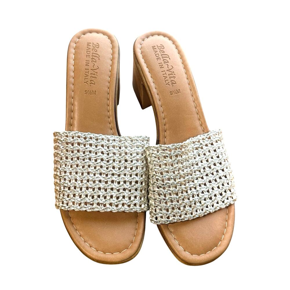 Bella Vita Eni-Italy Gold Woven Slip On Sandal - 9.5